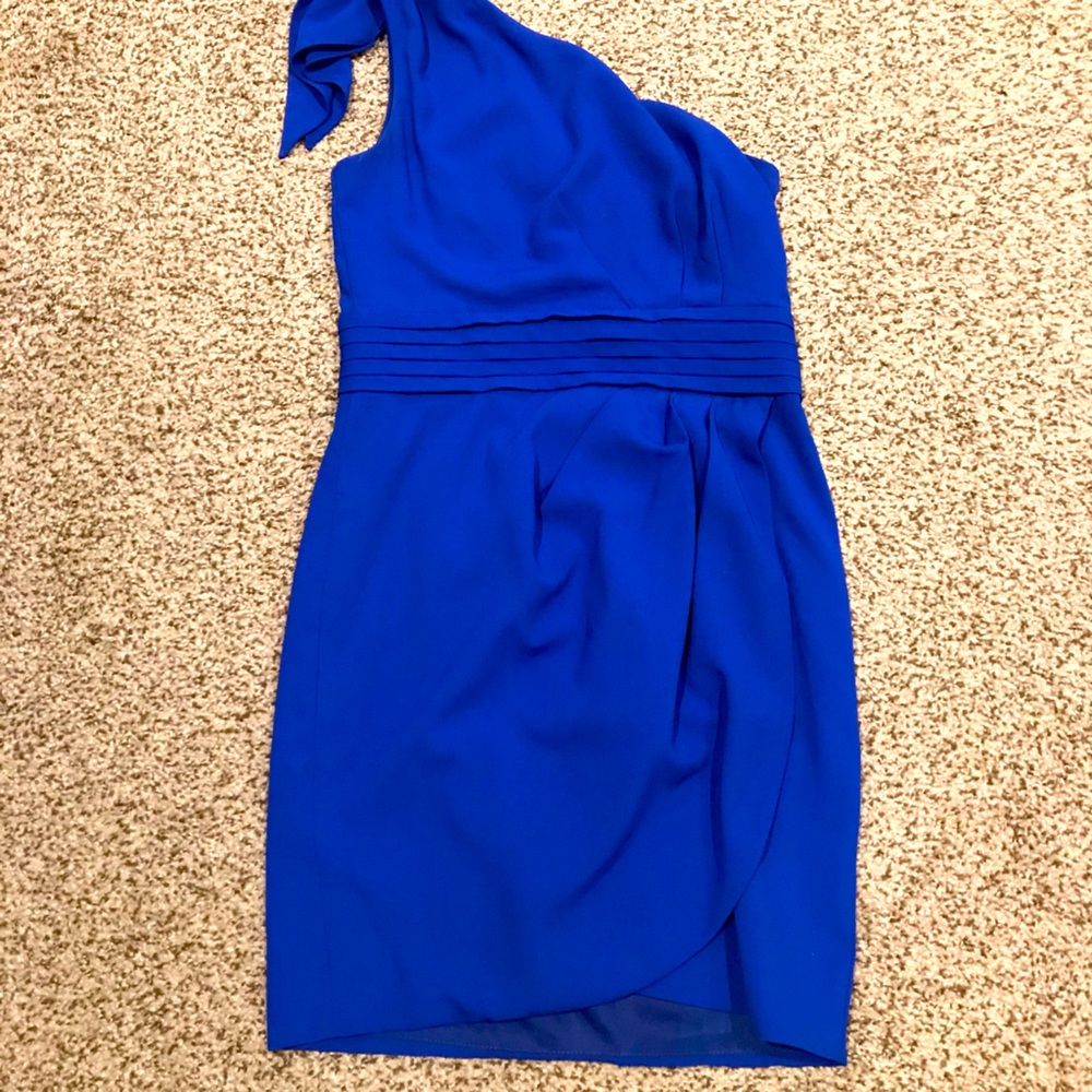 Royal Blue one shoulder dress